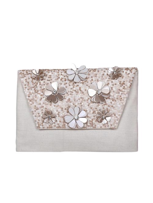 white cotton embellished clutch - 11621961 - Very Small Image - 1