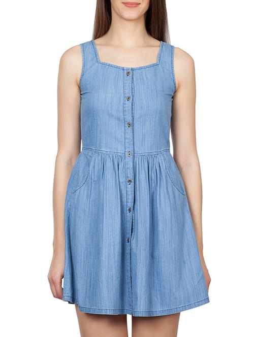 light blue denim shirt dress - 11631979 - Very Small Image - 1