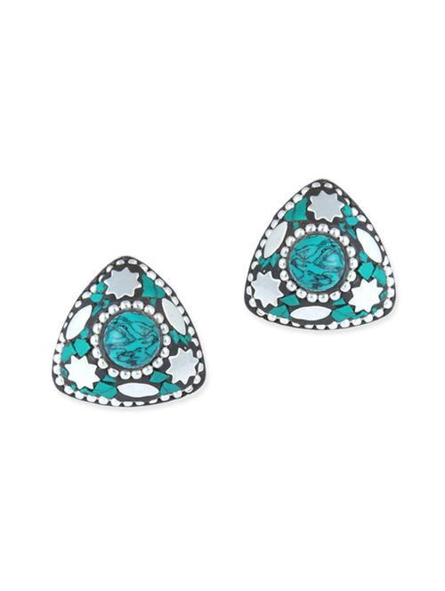 multi colored brass studs earrings - 11632120 - Very Small Image - 1
