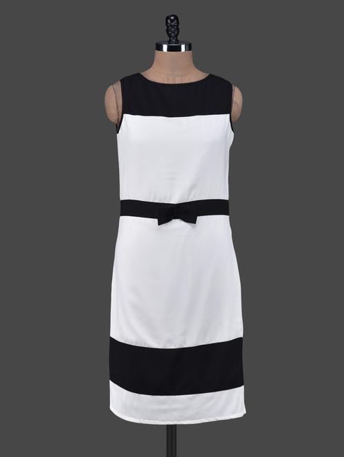 round neck sleeveless colour block dress - 1164921 - Very Small Image - 1