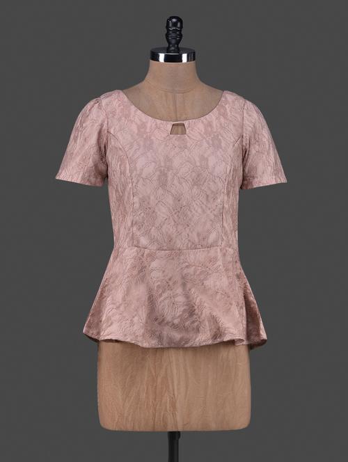 short sleeves printed peplum top - 1164951 - Very Small Image - 1