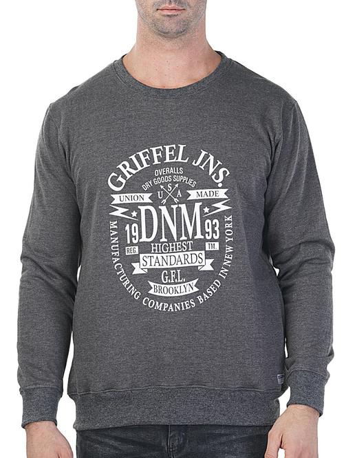 grey printed cotton sweatshirt - 11654521 - Very Small Image - 1