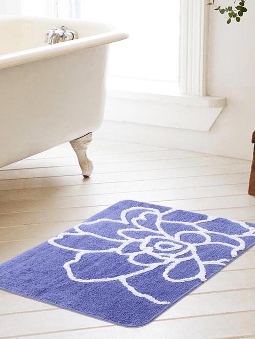 saral home soft cotton anti slip bathmat -50x80 cm - 11655606 - Very Small Image - 1
