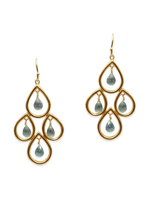 golden topaz drop earring - 11655917 - Very Small Image - 1