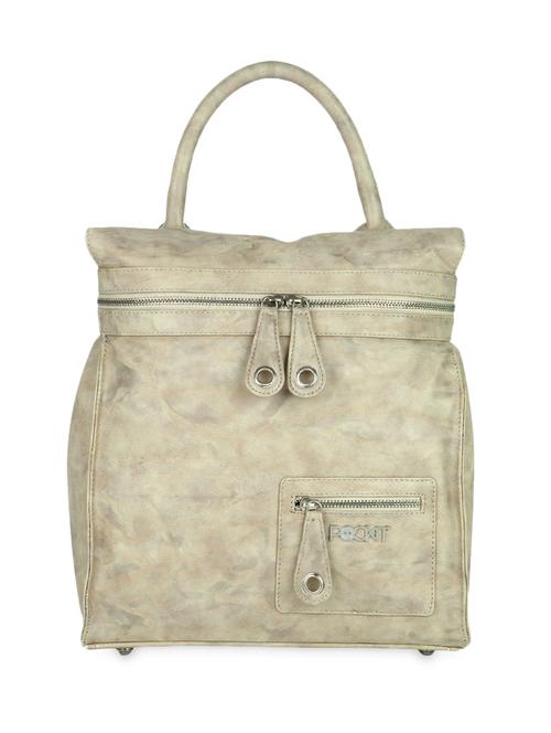 grey faux leather handbag cum sling - 1165632 - Very Small Image - 1