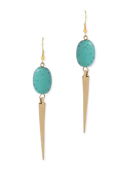 gold metal drop earrings - 11657172 - Very Small Image - 1