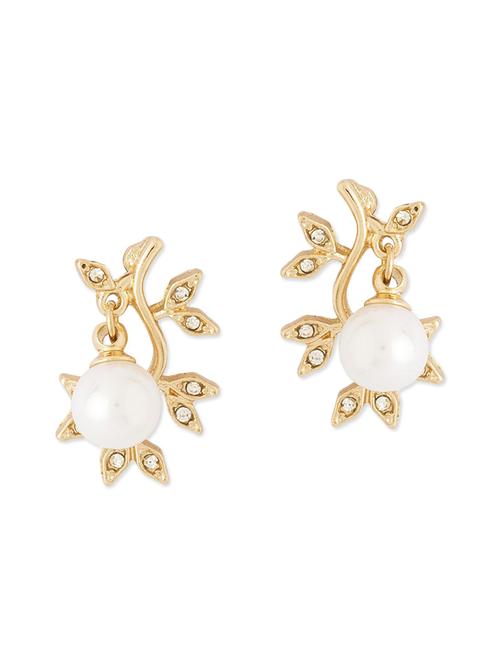 gold metal drop earrings - 11657390 - Very Small Image - 1