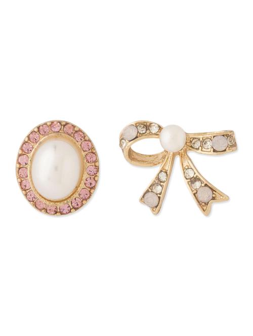 gold metal studs earrings combo - 11657448 - Very Small Image - 1