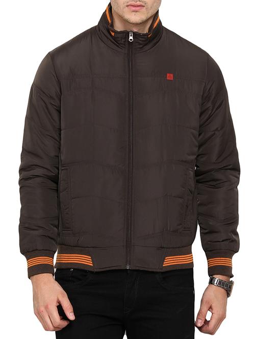 brown cotton casual jacket - 11658337 - Very Small Image - 1