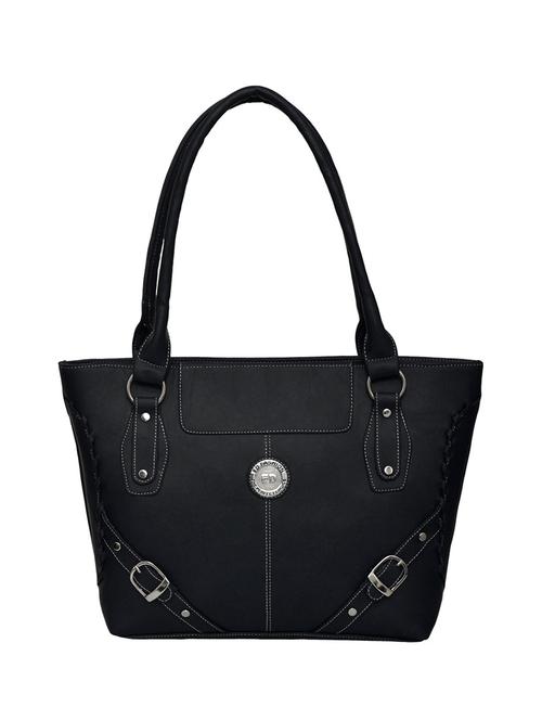 black leatherette structured handbag - 11663356 - Very Small Image - 1