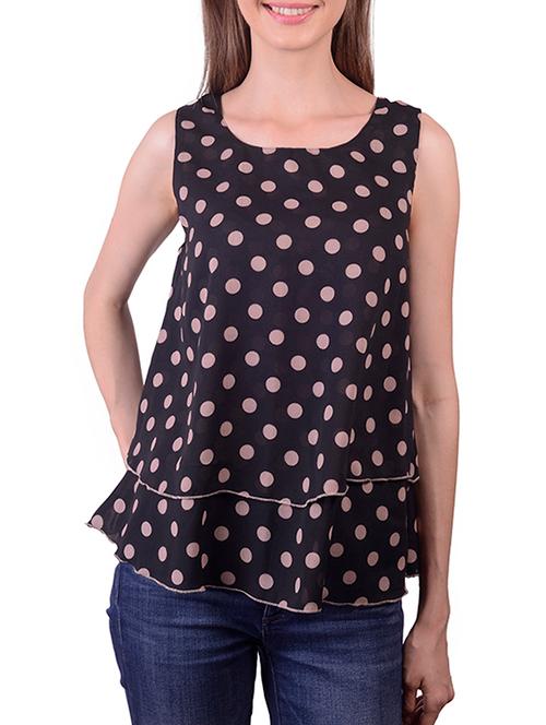 women's peplum round neck top - 11665209 - Very Small Image - 1