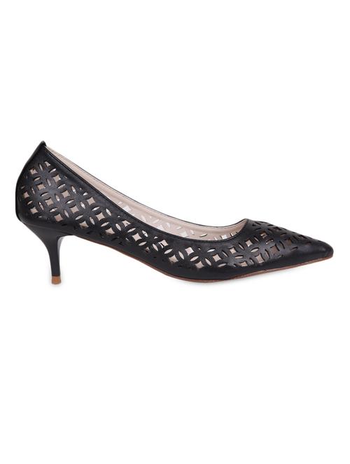 black cutwork leatherette pumps - 1166713 - Very Small Image - 1