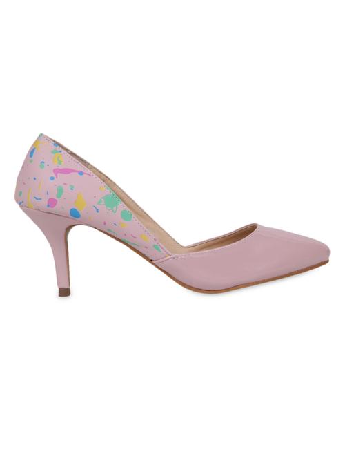 light pink printed leatherette pumps - 1166721 - Very Small Image - 1