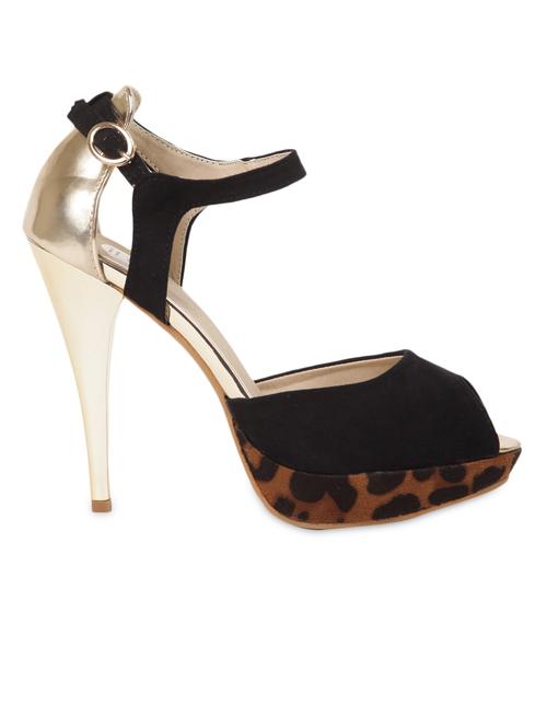 black leatherette sandal - 1166758 - Very Small Image - 1