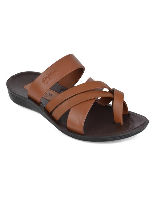 tan brown faux leather slippers - 11669015 - Very Small Image - 1