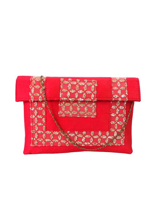 red patchwork silk clutch - 11669294 - Very Small Image - 1