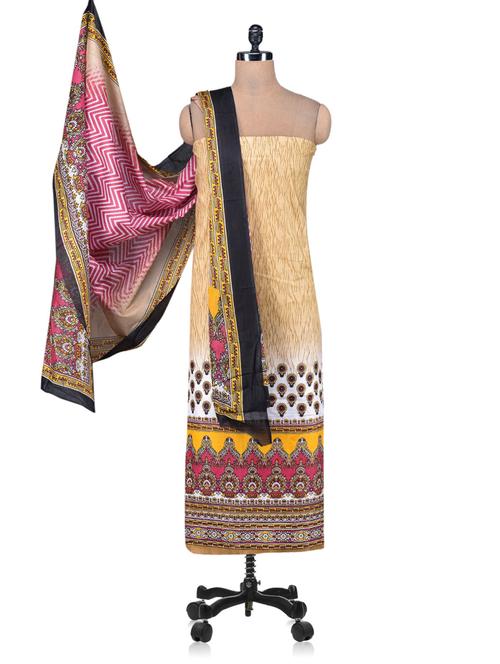 printed unstitched cotton salwar suit piece - 1167078 - Very Small Image - 1
