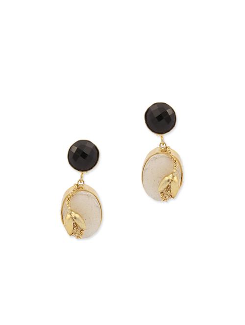 gold brass drop earring - 11671275 - Very Small Image - 1