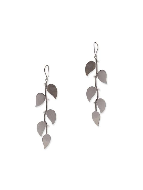 black brass drop earring - 11671342 - Very Small Image - 1