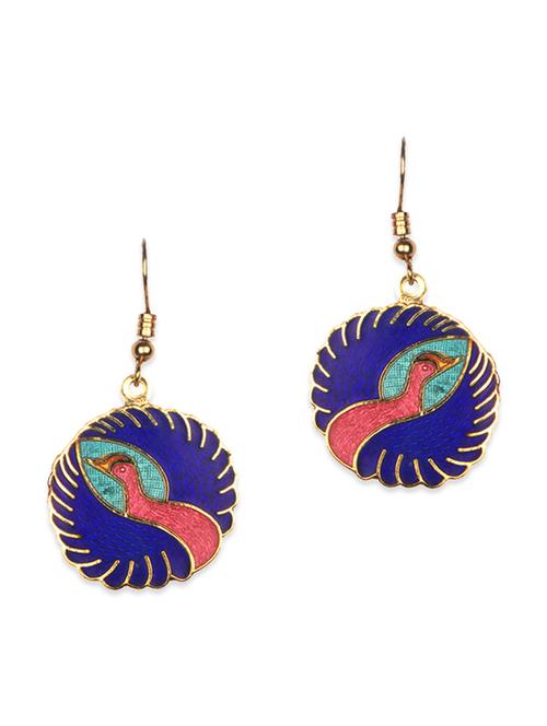 blue meenakari earrings - 11675833 - Very Small Image - 1