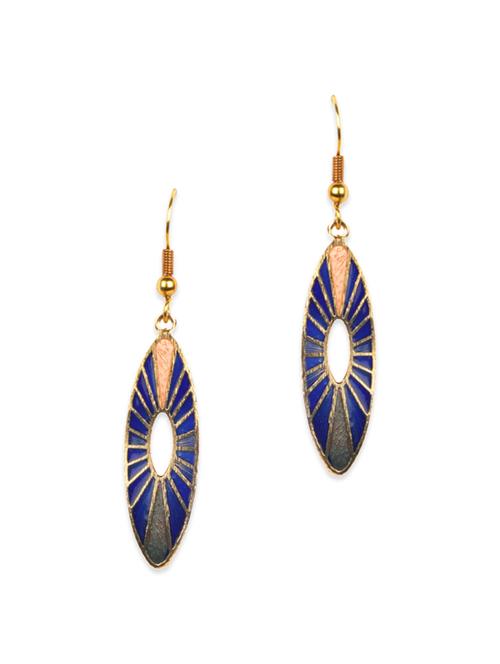 blue meenakari earrings - 11675837 - Very Small Image - 1