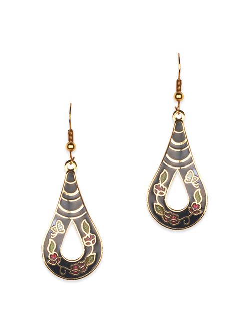 black meenakari drop earrings - 11675840 - Very Small Image - 1