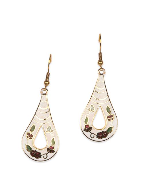 white meenakari earrings - 11675842 - Very Small Image - 1