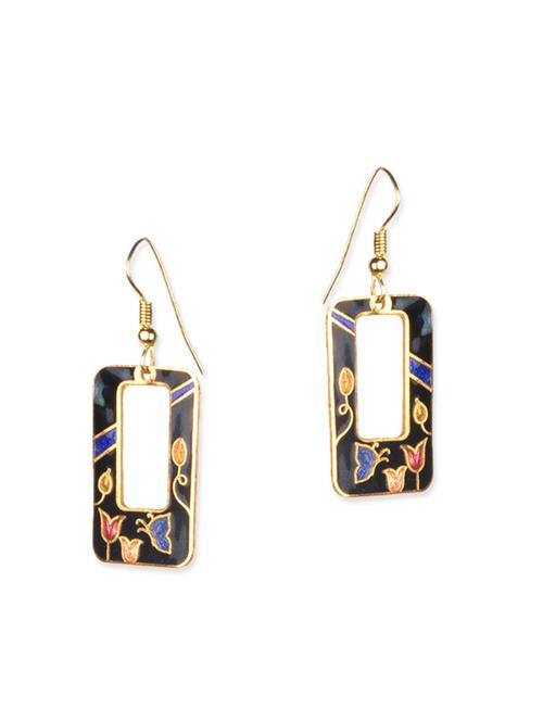 black meenakari earrings - 11675846 - Very Small Image - 1