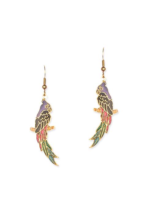 multicolored meenakari drop earrings - 11675872 - Very Small Image - 1