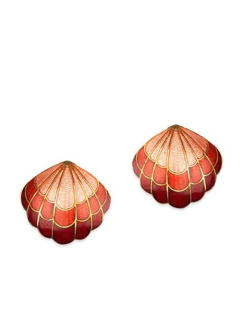 multicolored meenakari worked copper earrings - 11675887 - Very Small Image - 1
