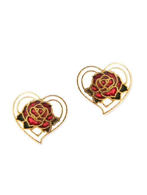multicolored meenakari studs earrings - 11675900 - Very Small Image - 1
