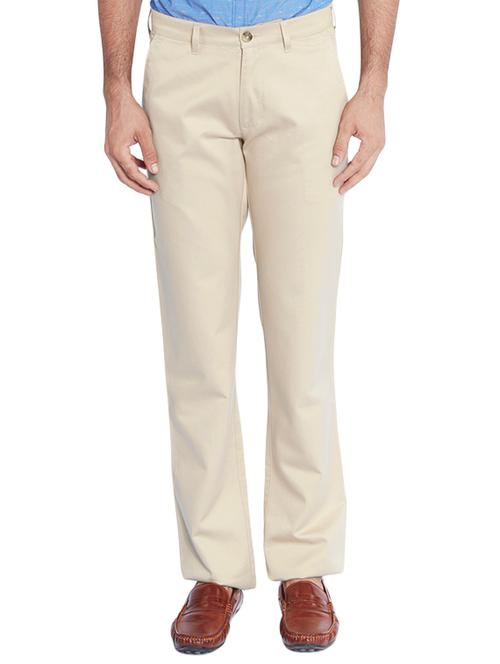 beige cotton casual trouser - 11679414 - Very Small Image - 1