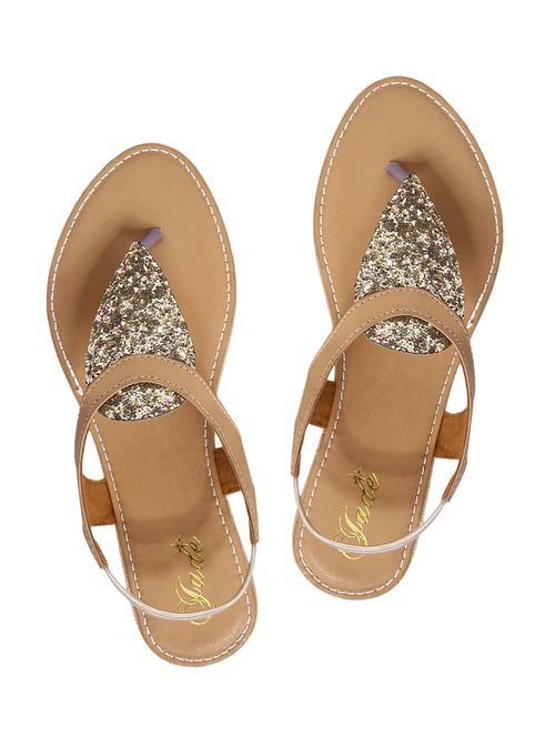tan faux leather back strap sandal - 11685959 - Very Small Image - 1