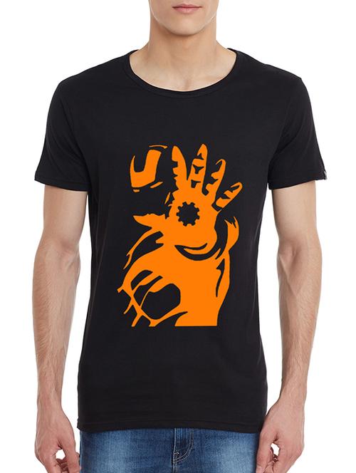 black printed cotton t-shirt - 11687480 - Very Small Image - 1