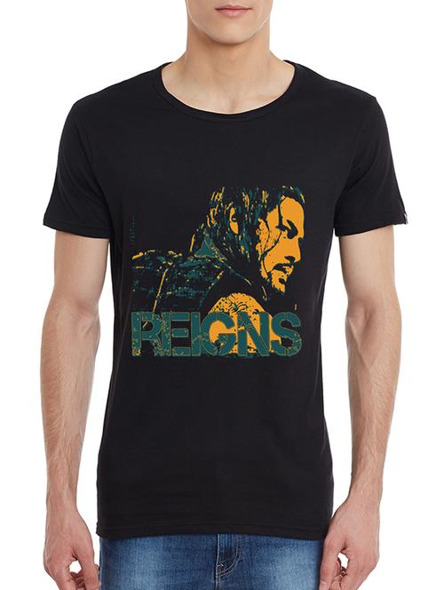 black printed cotton t-shirt - 11687497 - Very Small Image - 1
