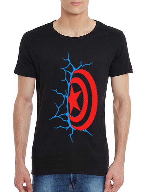 black printed cotton t-shirt - 11687528 - Very Small Image - 1