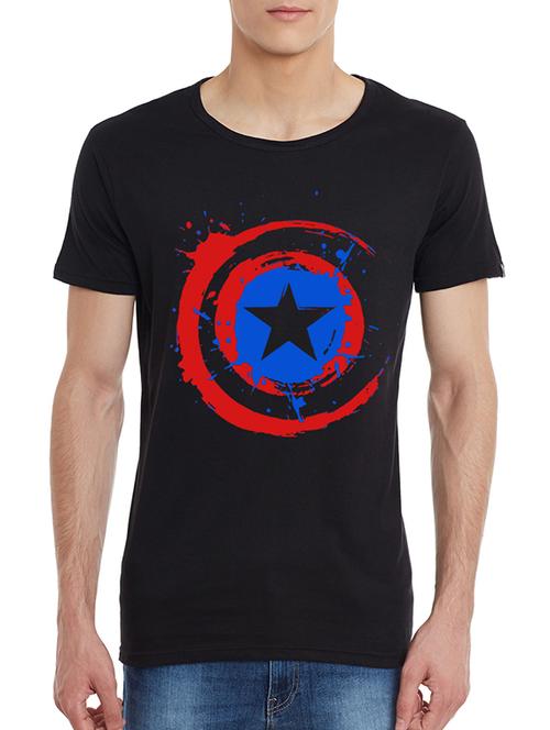 black printed cotton t-shirt - 11687531 - Very Small Image - 1
