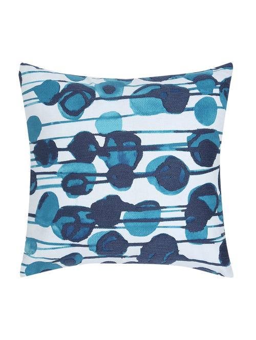 rosara vanessa blue embroidered cushion cover - 11687673 - Very Small Image - 1