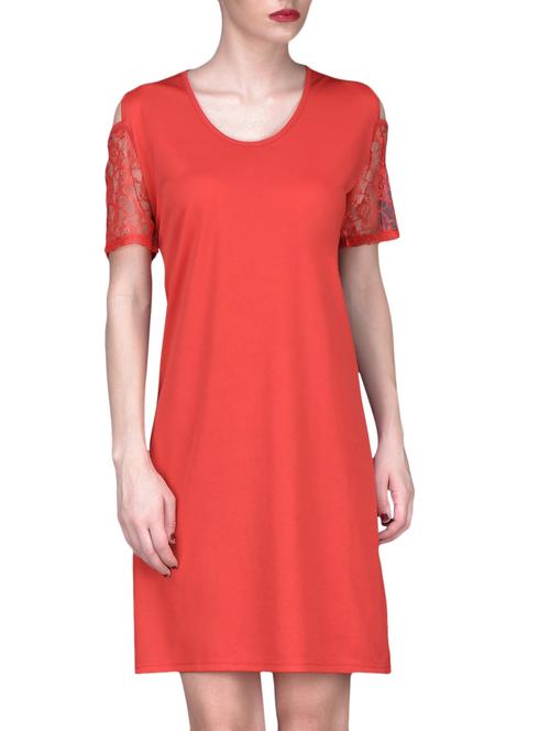 red shift dress with sheer sleeves - 1168887 - Very Small Image - 1