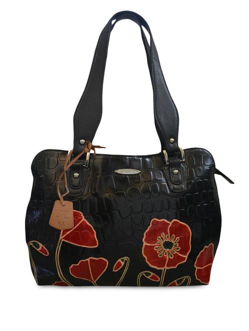 black floral leather handbag - 1170154 - Very Small Image - 1