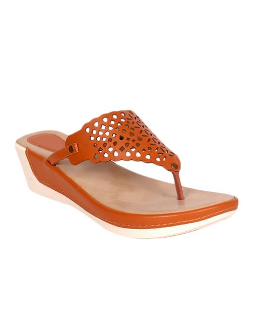 brown faux leather wedges - 11703471 - Very Small Image - 1