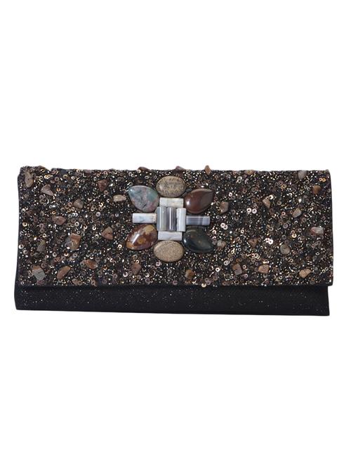 black embellished leather clutch - 11703583 - Very Small Image - 1