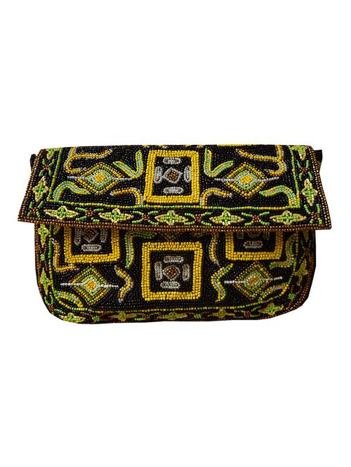 black cotton polyester blend embellished clutch - 11706876 - Very Small Image - 1