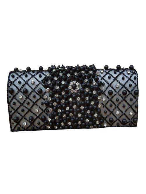 black embellished polyester clutch - 11706883 - Very Small Image - 1