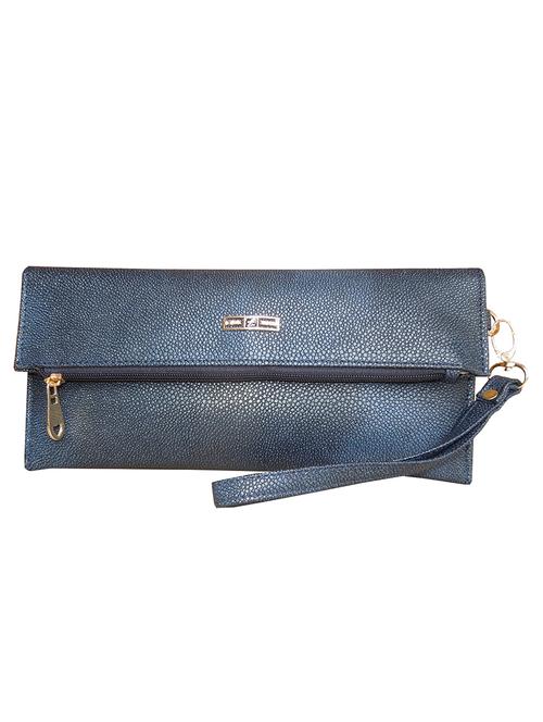 blue leatherette clutch - 11706905 - Very Small Image - 1