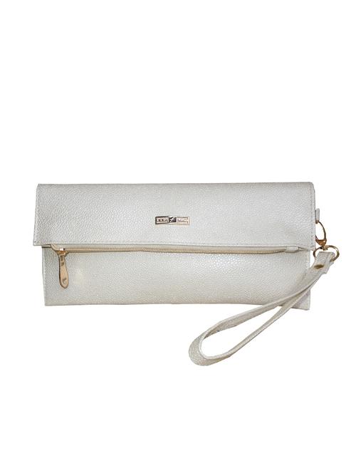 white leatherette clutch - 11706906 - Very Small Image - 1