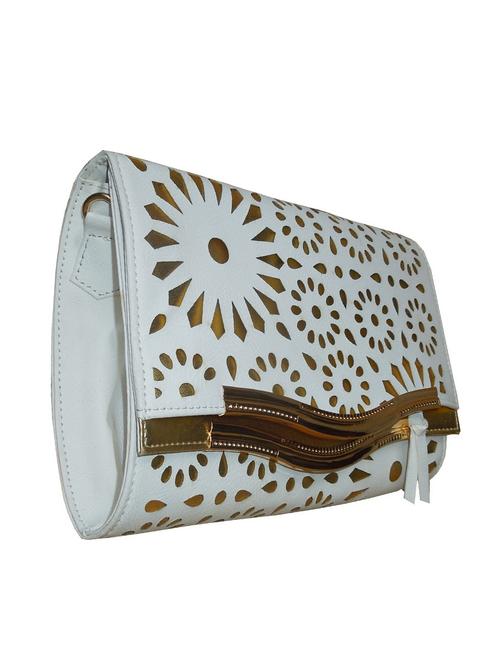 white leatherette clutch - 11706907 - Very Small Image - 1