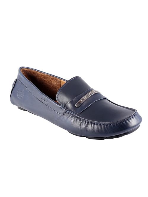 navy leatherl loafer - 11731439 - Very Small Image - 1