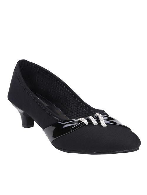 black fabric slip on pumps - 11732721 - Very Small Image - 1