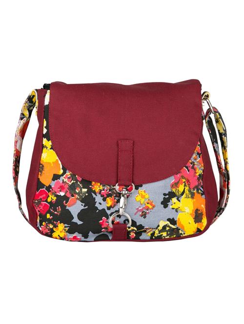 multi colored canvas sling bag - 11734757 - Very Small Image - 1